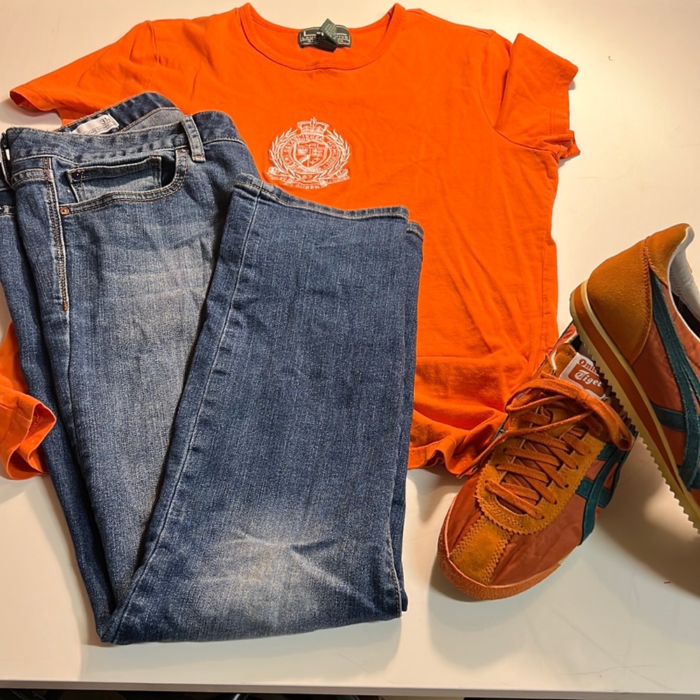 Pants gap 31 short skinny shirt Ralph Lauren large
